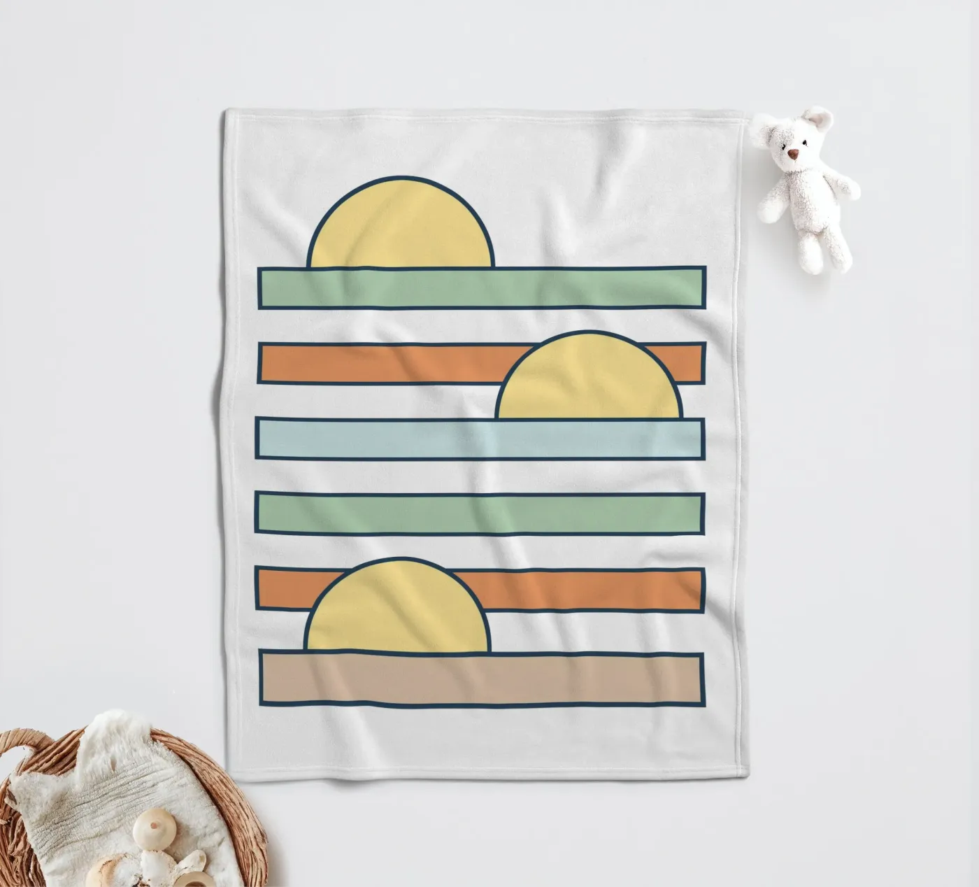 Sun drop fleece blanket by BAINAI
