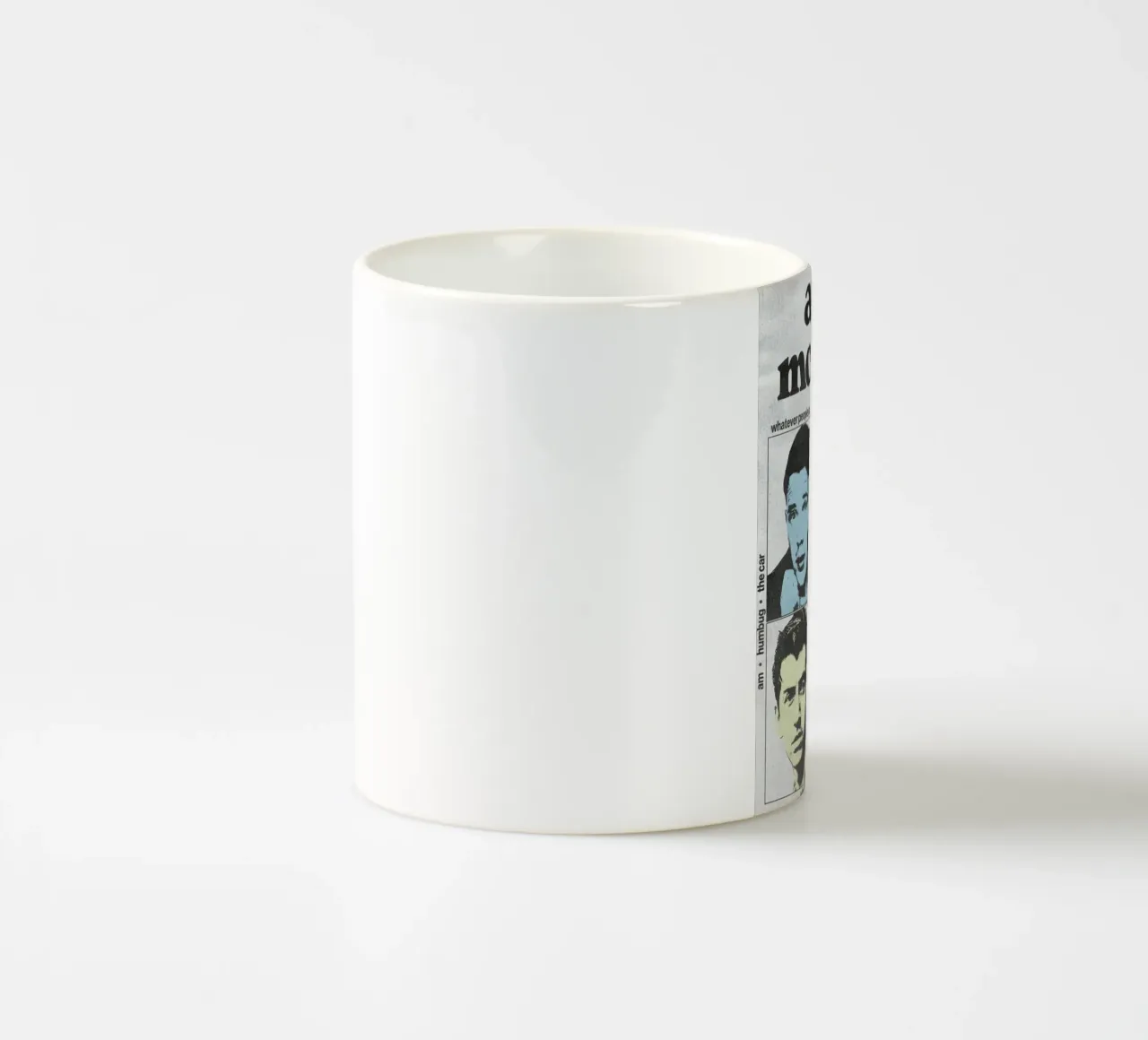 Pelle nera e lune di carta tazza in ceramica da piareto