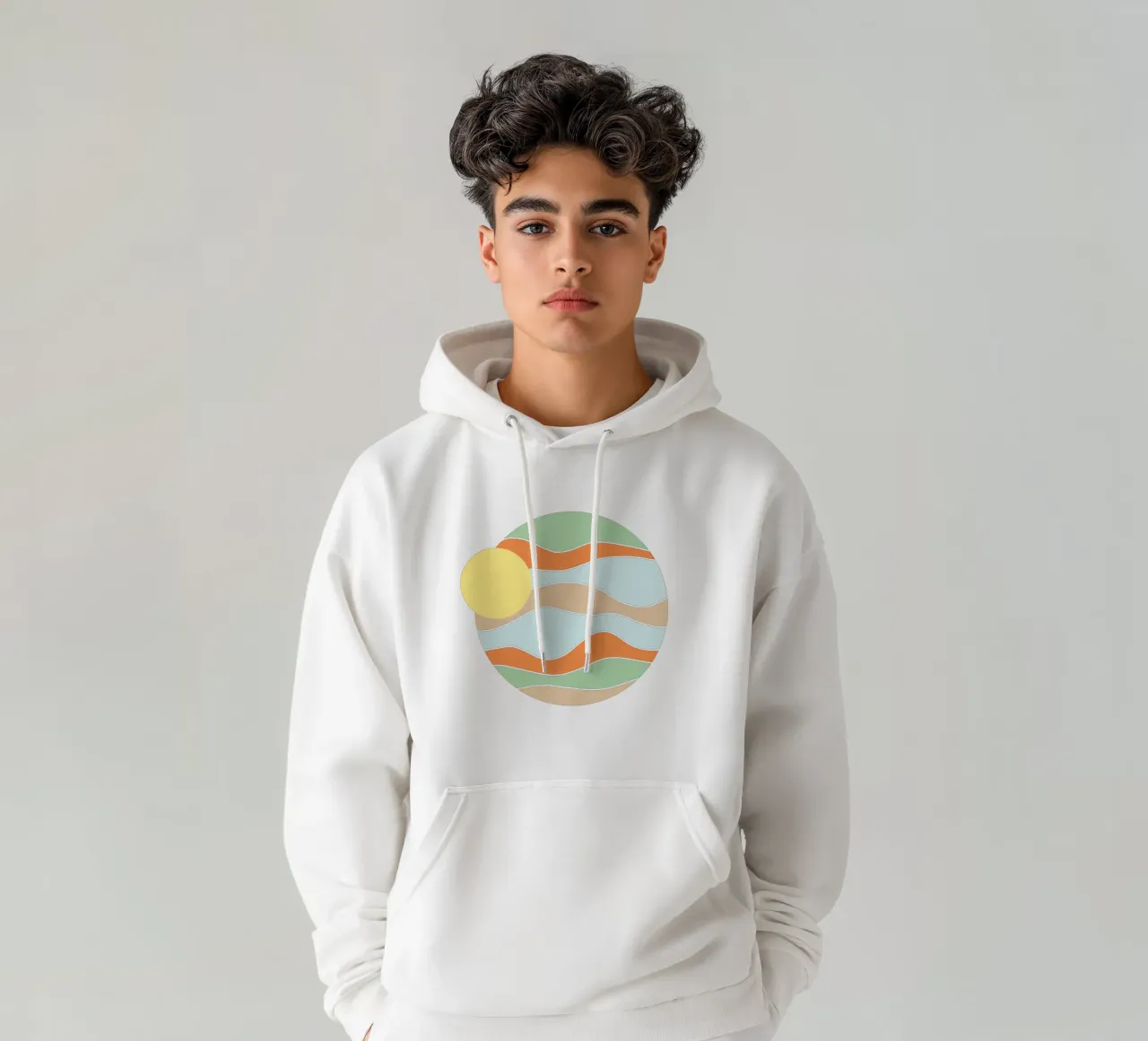 Retro abstract I felpa con cappuccio da BAINAI