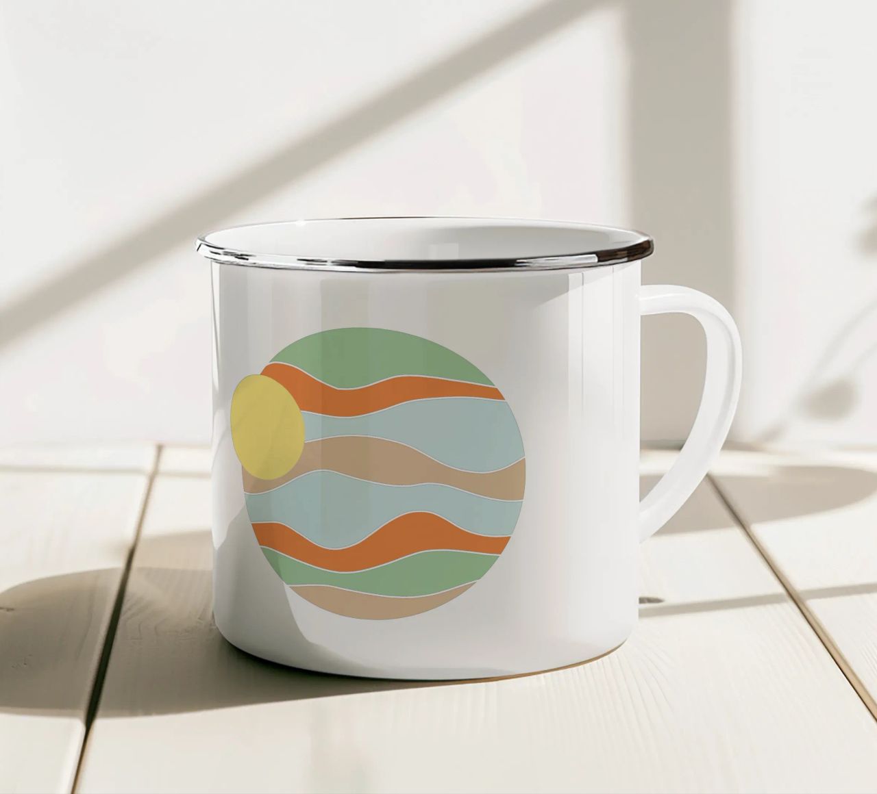 Retro abstract I tazza in smalto da BAINAI