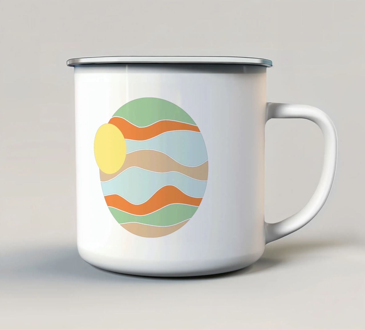Retro abstract I tazza in smalto da BAINAI