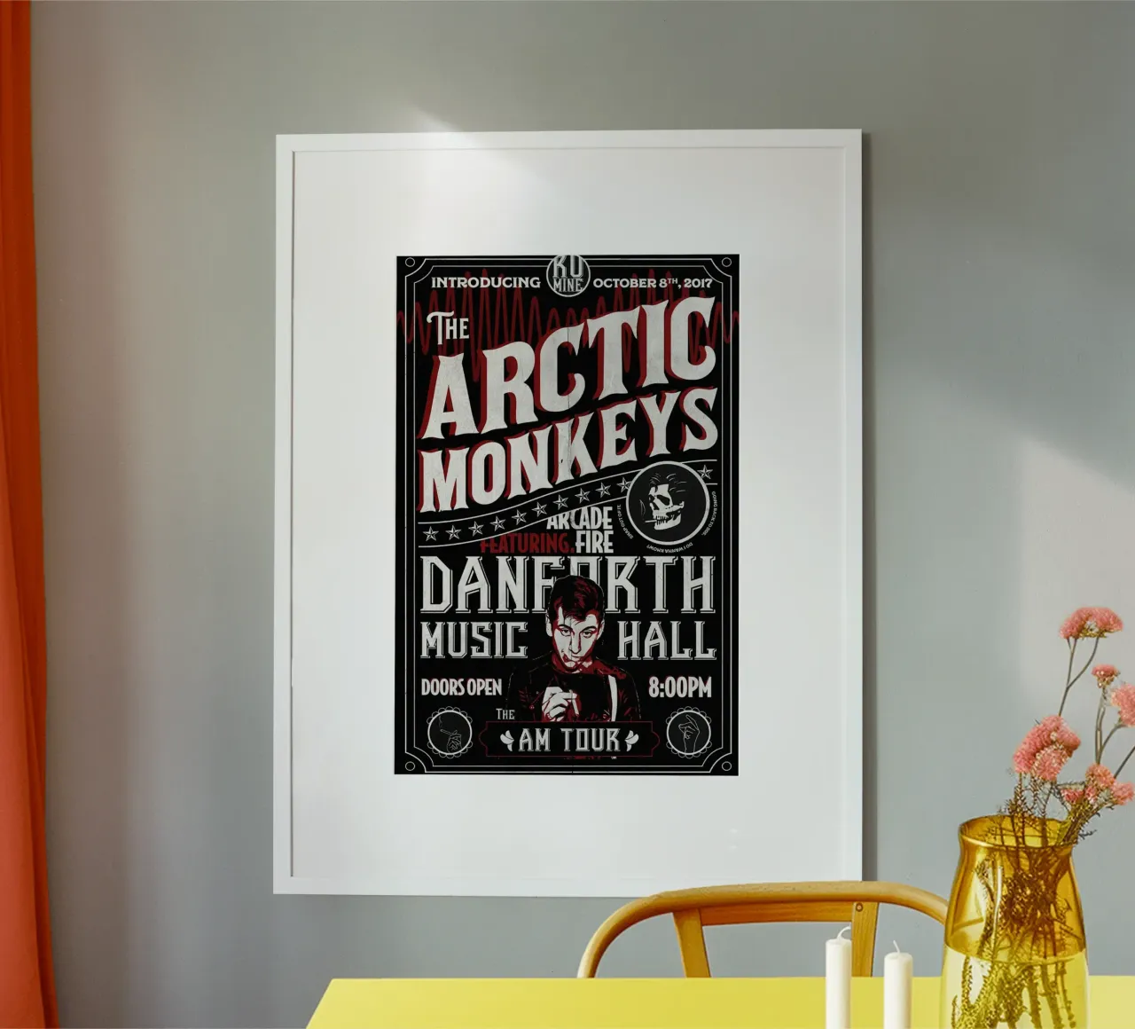 Romanticismo e segreti al lampione poster con telaio in alluminio da piareto