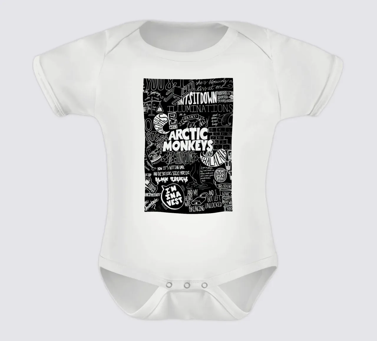 Schaduwen dansen op bakstenen muren babyrompertje korte mouwen van piareto