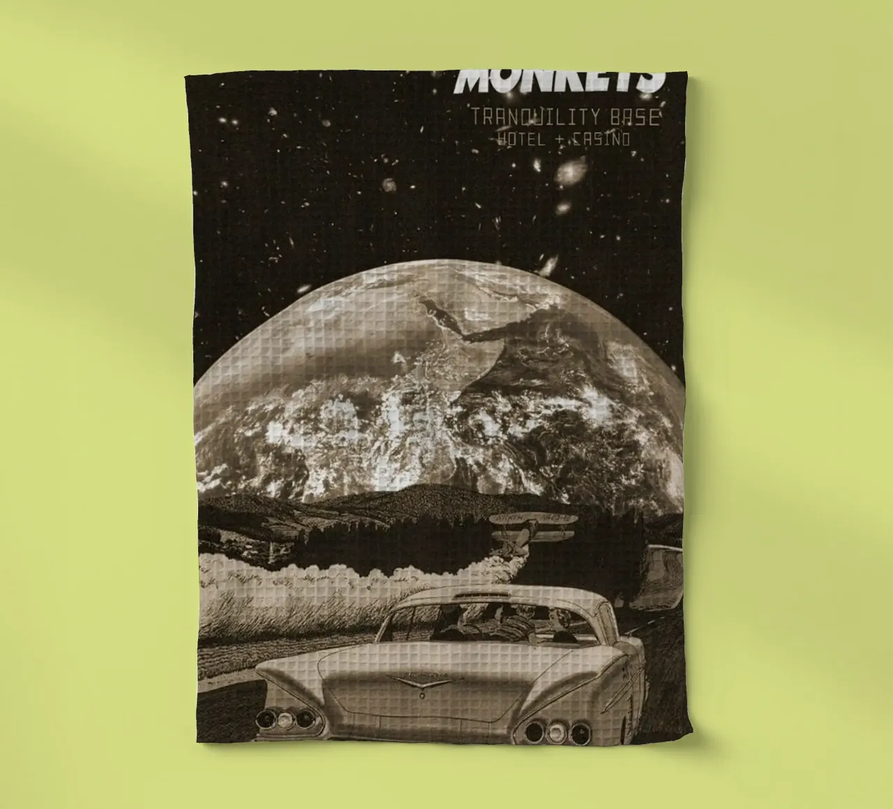 Notes perdues dans un bar isolé torchon de piareto