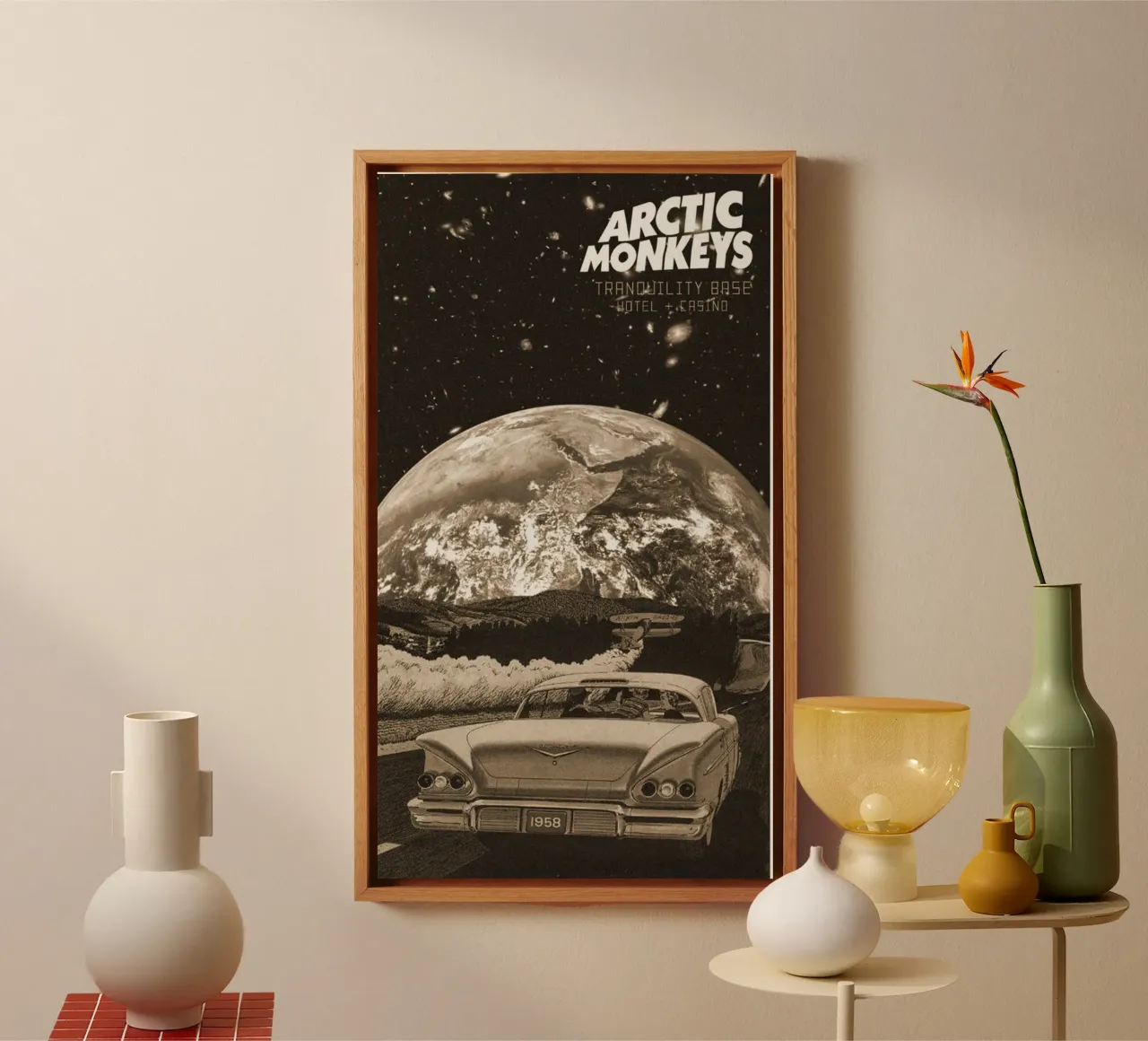 Lost Notes in a Lonely Bar canvas with Floater frame by piareto