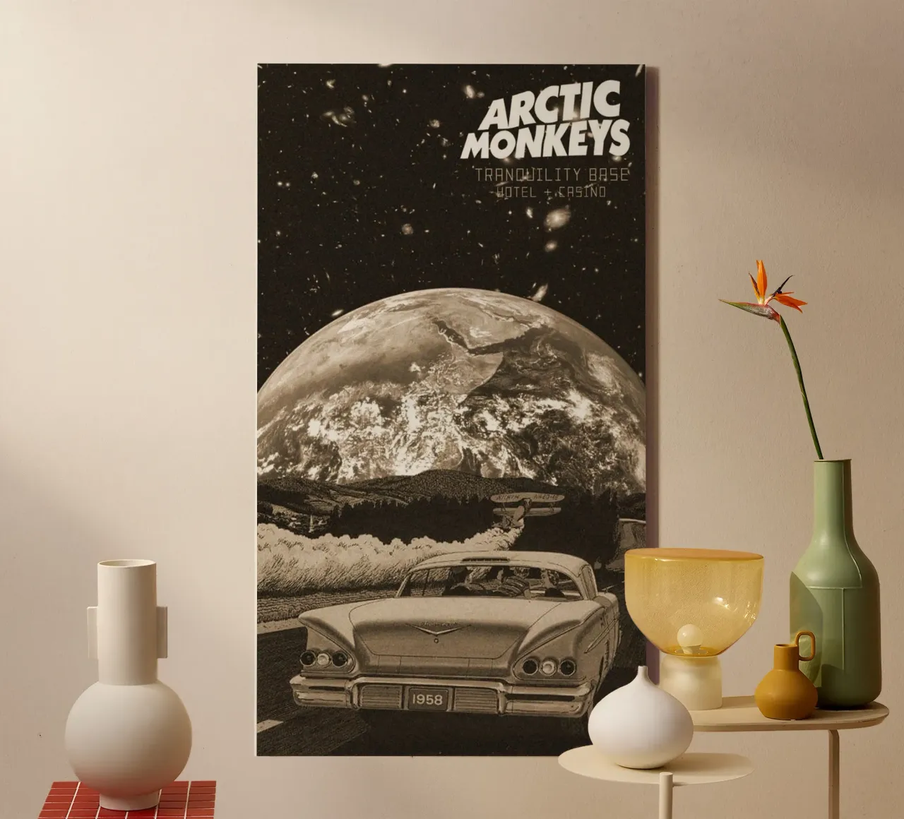 Lost Notes in a Lonely Bar canvas with Floater frame by piareto