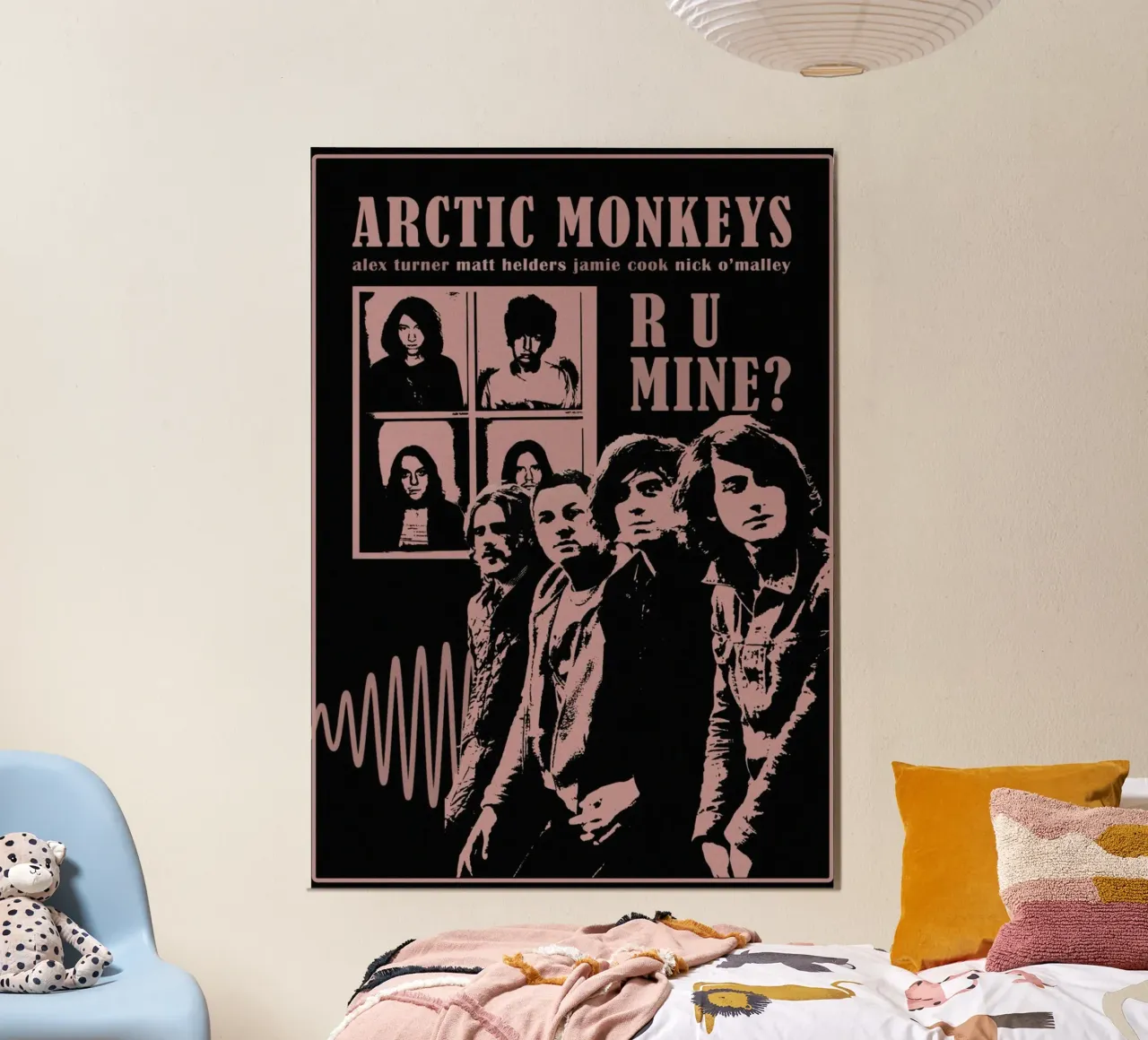 Echi lunari di ieri poster con telaio in plastica da piareto