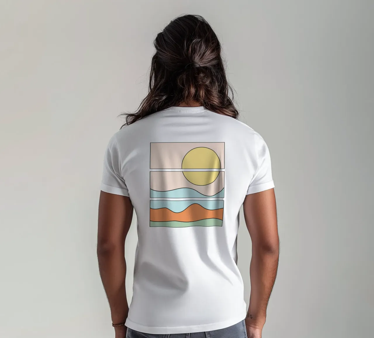 Sun in the hills t-shirt by BAINAI