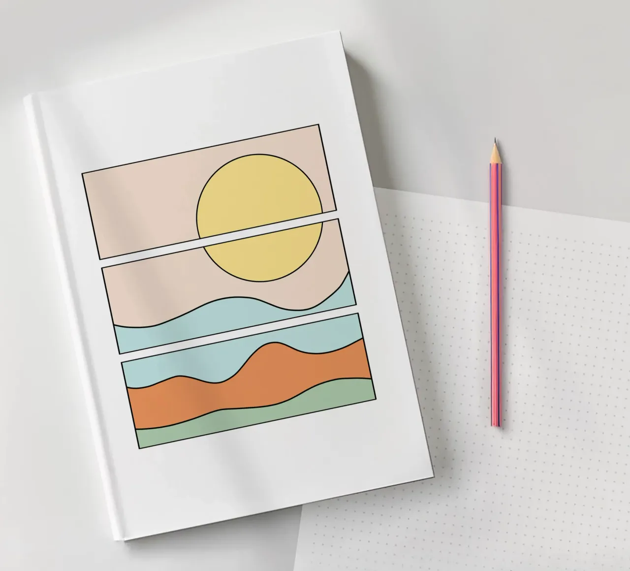 Sun in the hills notebook by BAINAI