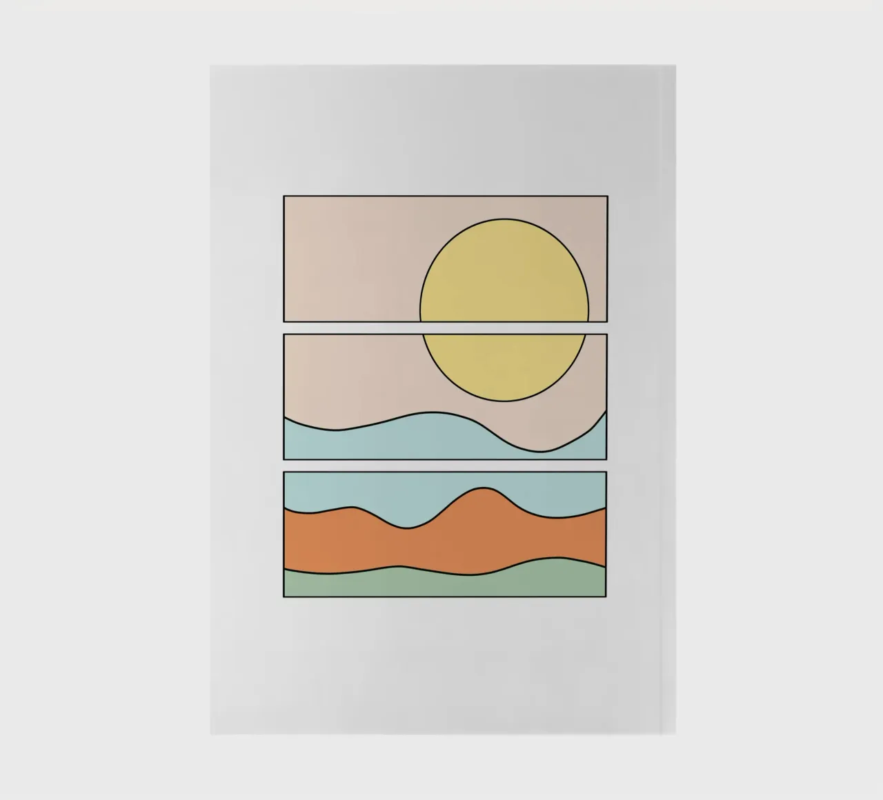 Sun in the hills notebook by BAINAI