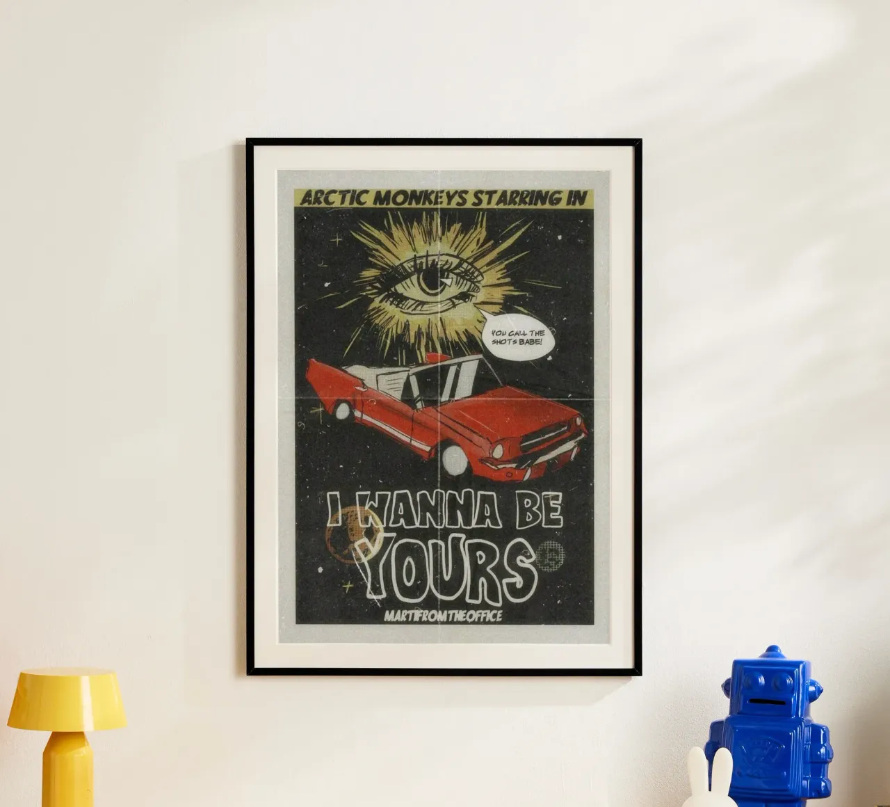 Bottiglie di vetro sul marciapiede poster con telaio in legno da piareto