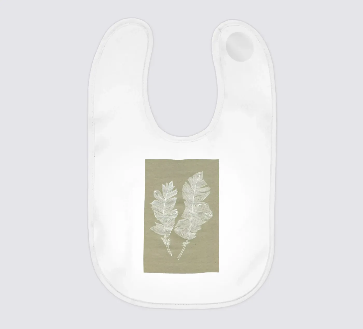 Feathers baby slabbetje van youdesignme