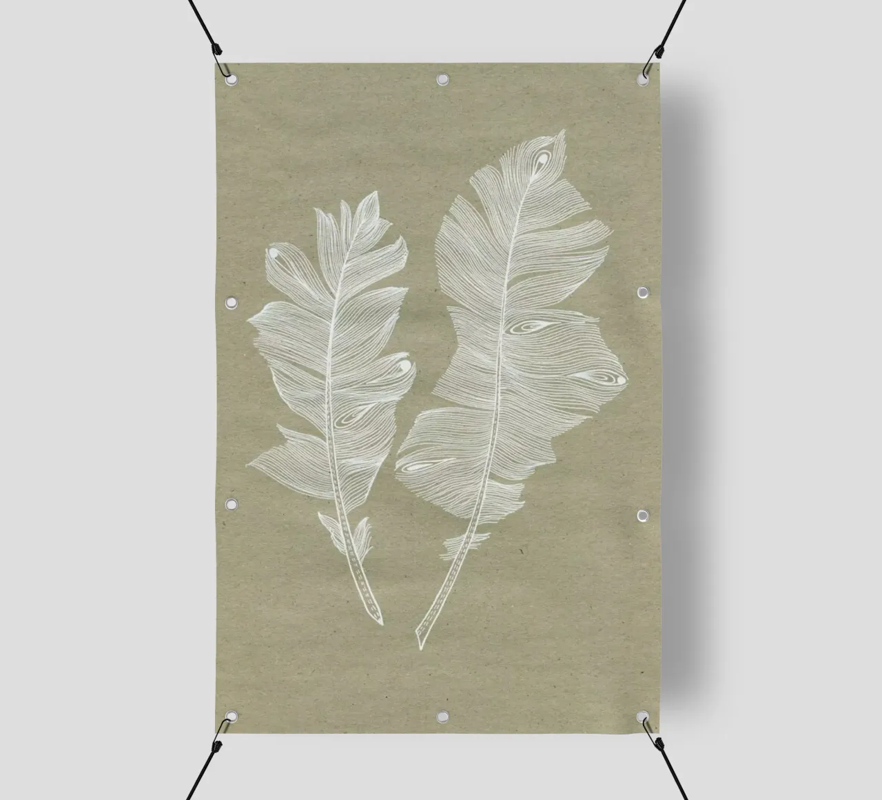 Feathers telo in pvc da youdesignme