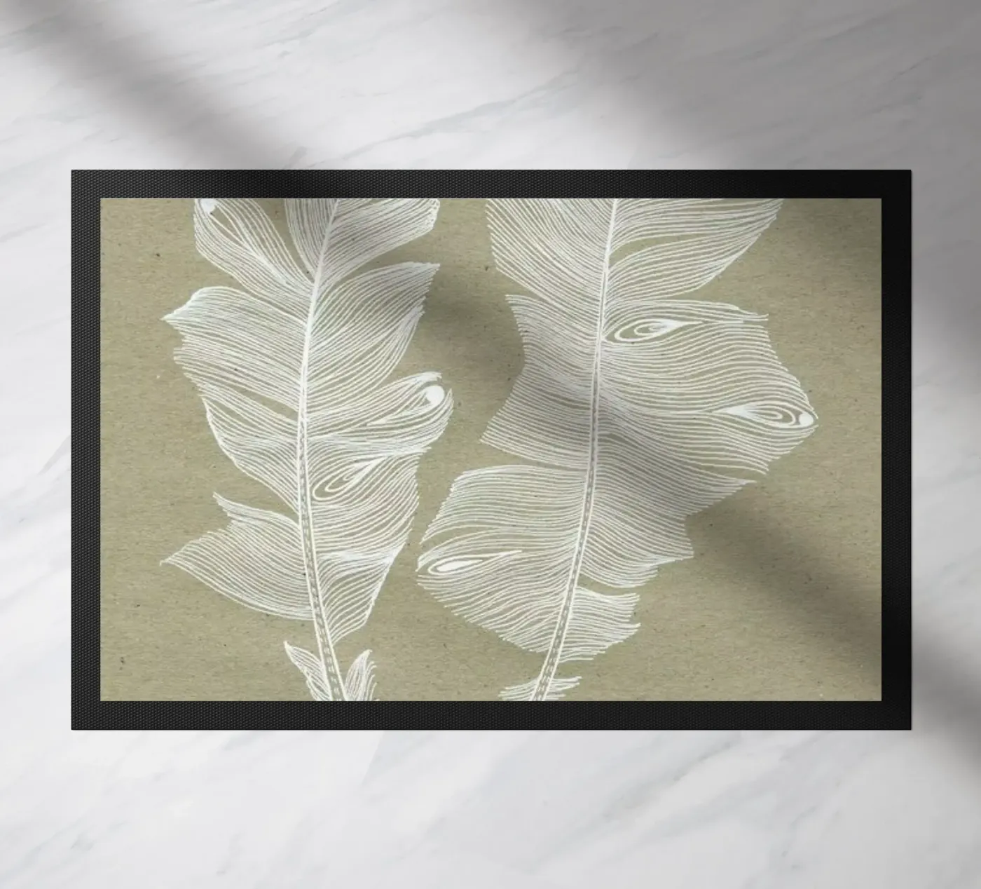 Feathers doormat by youdesignme
