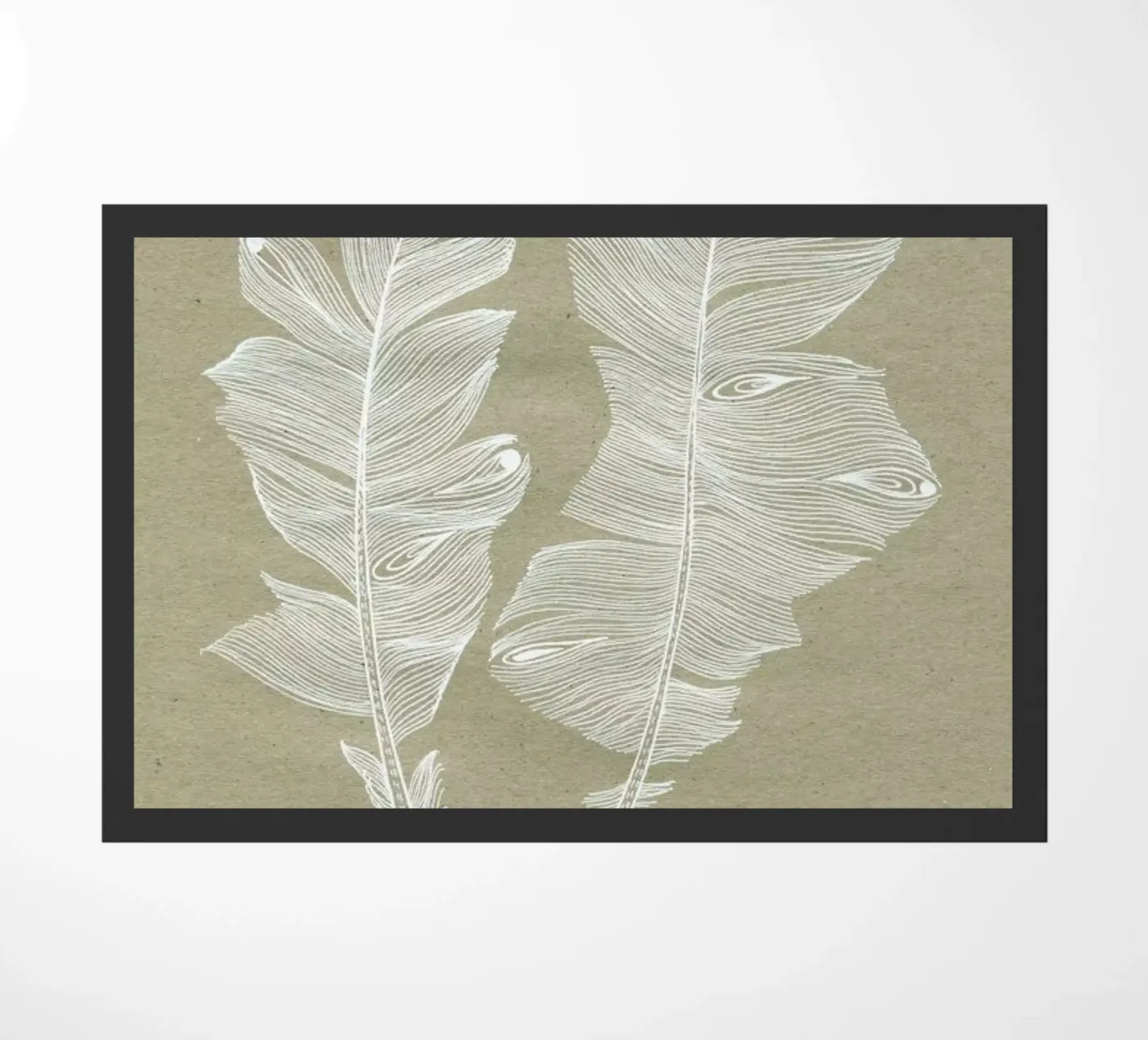Feathers doormat by youdesignme