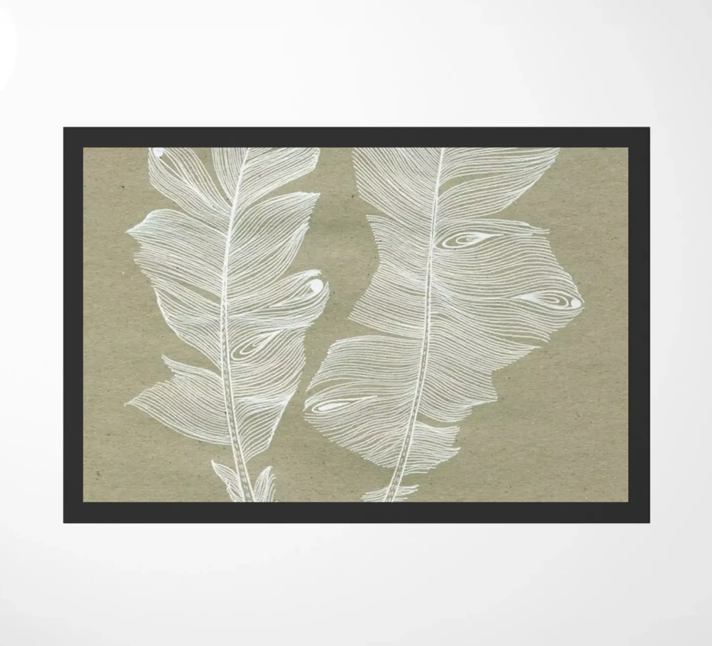 Feathers deurmat van youdesignme