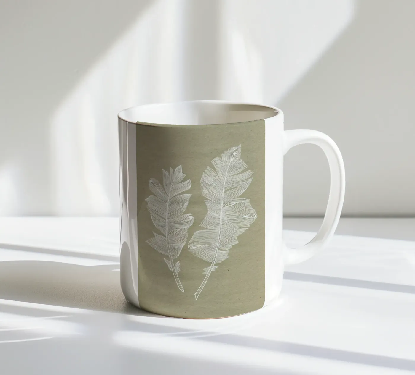 Feathers ceramic mug by youdesignme