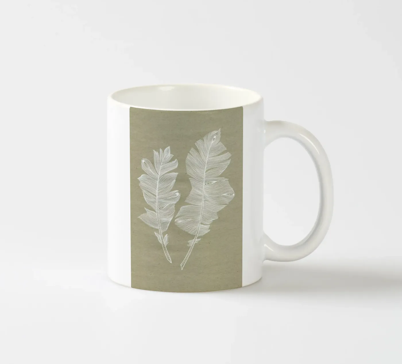 Feathers ceramic mug by youdesignme