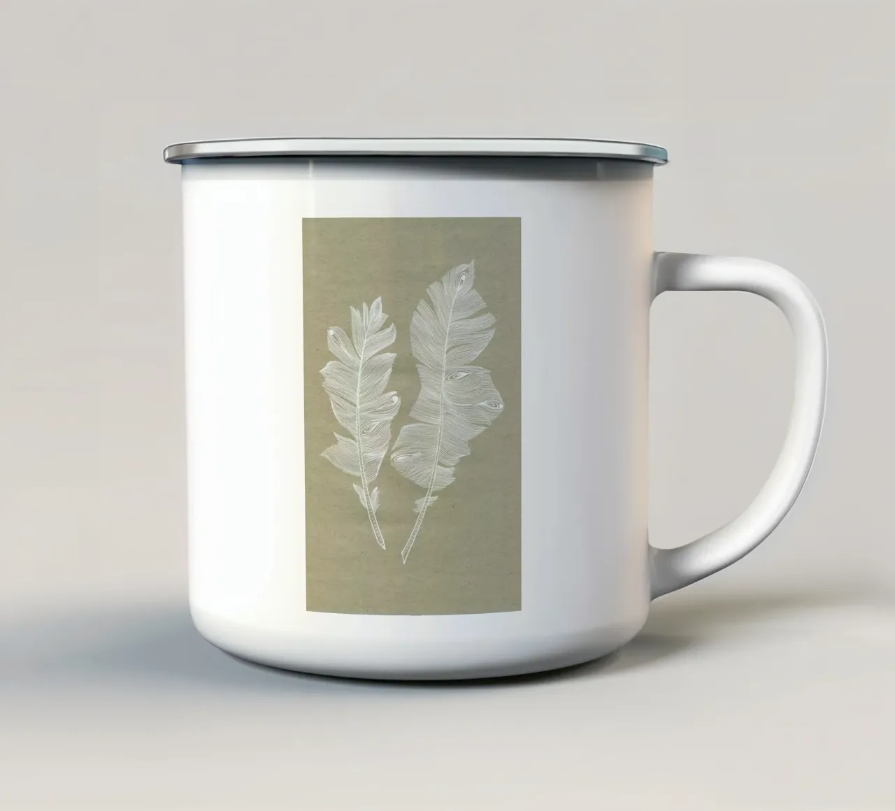 Feathers tazza in smalto da youdesignme