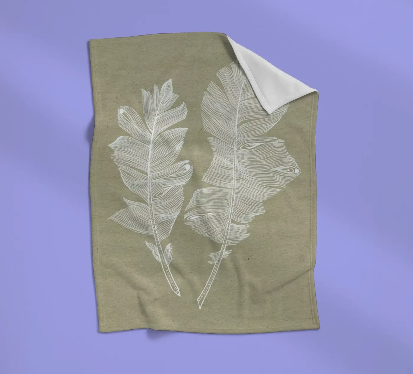 Feathers Fleecedecke von youdesignme