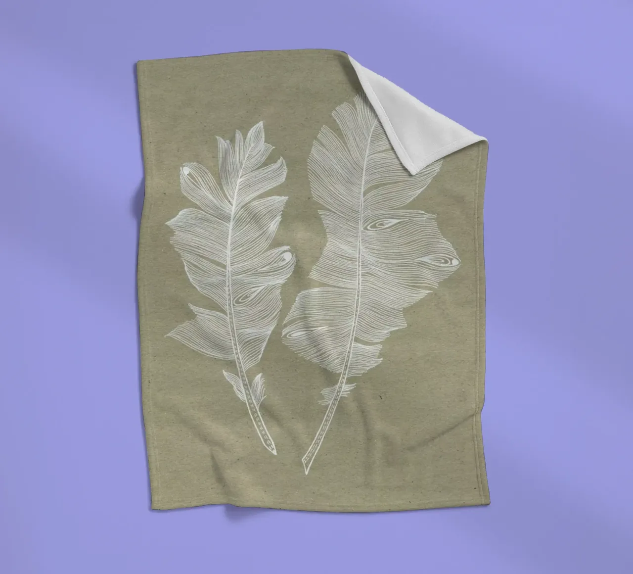 Feathers fleecedeken van youdesignme