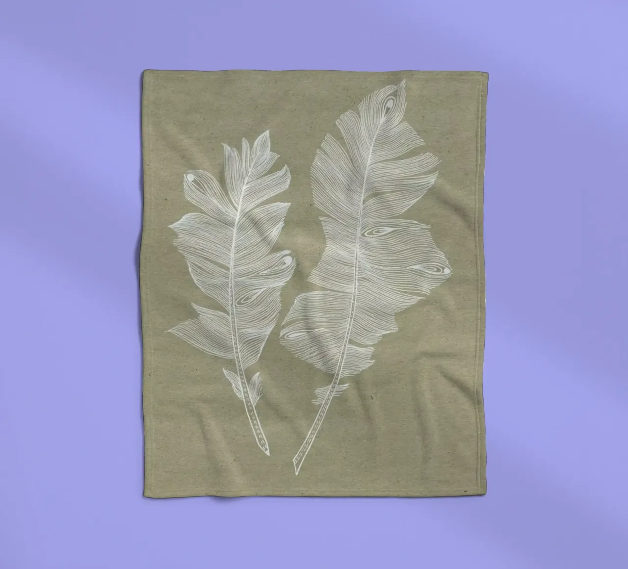 Feathers fleecedeken van youdesignme