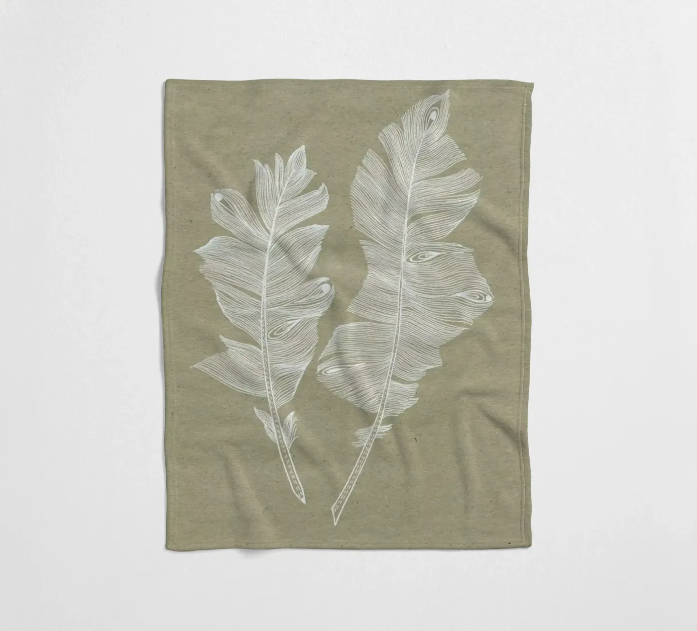 Feathers fleecedeken van youdesignme