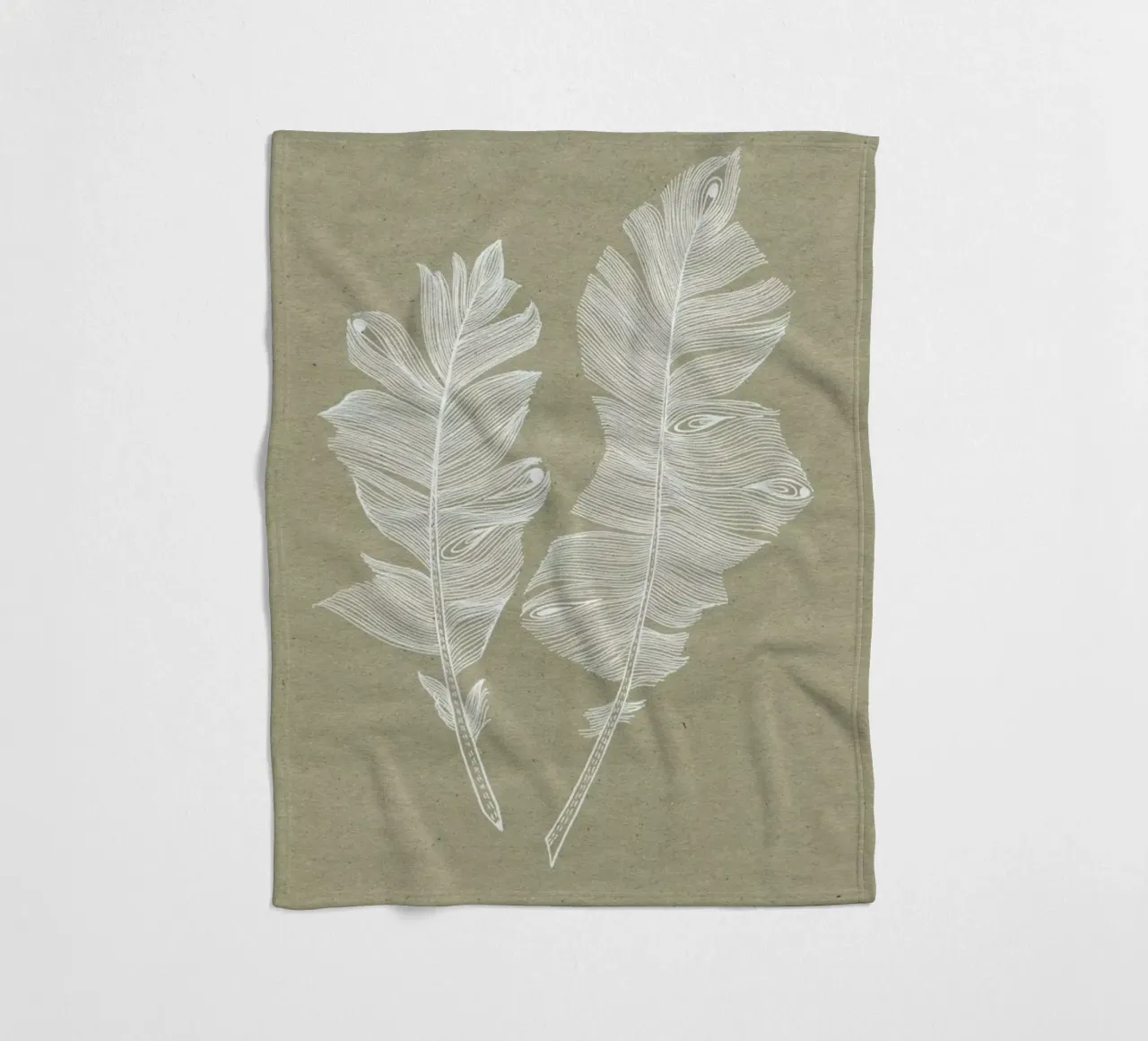 Feathers fleecedeken van youdesignme