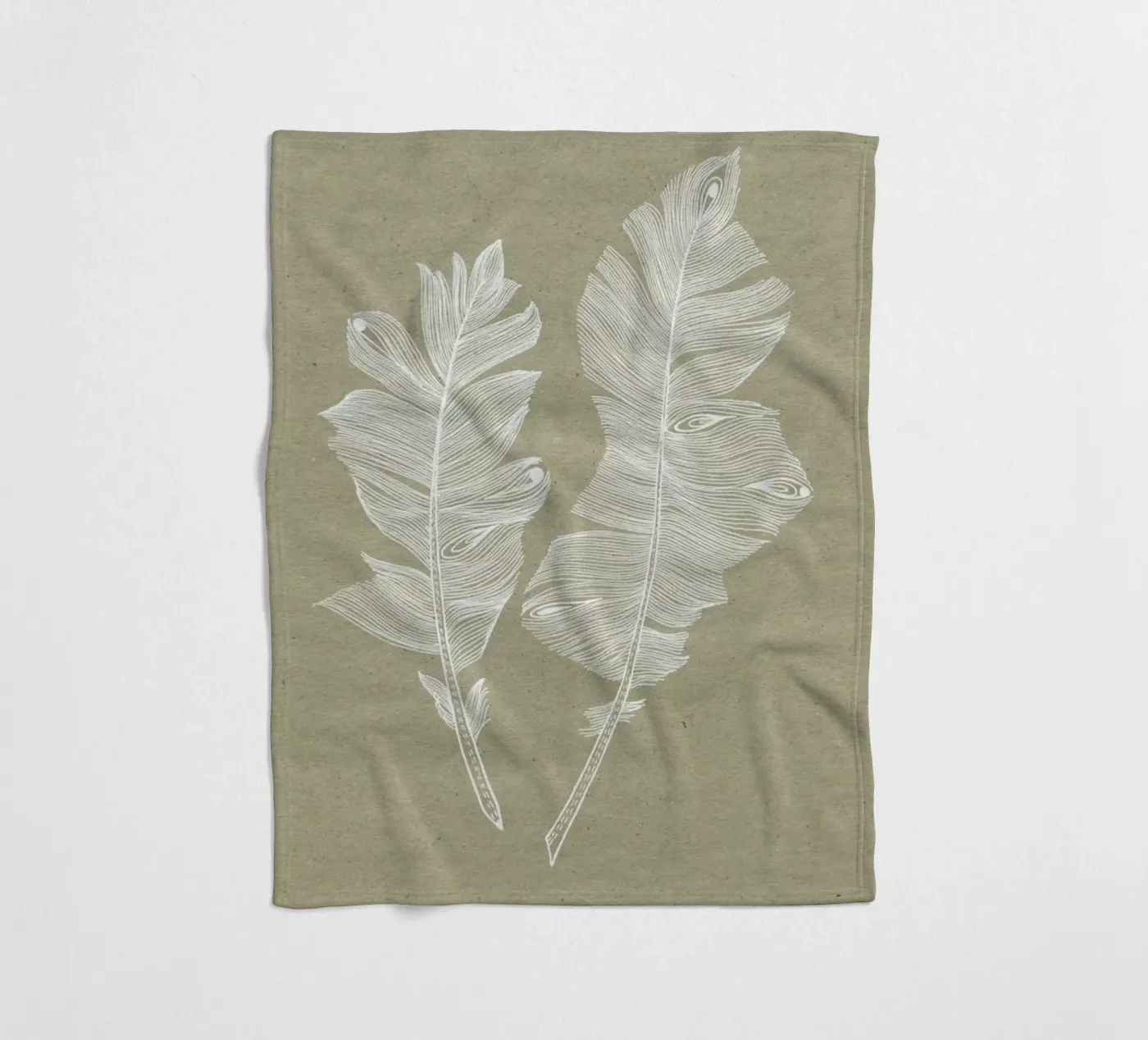Feathers Fleecedecke von youdesignme