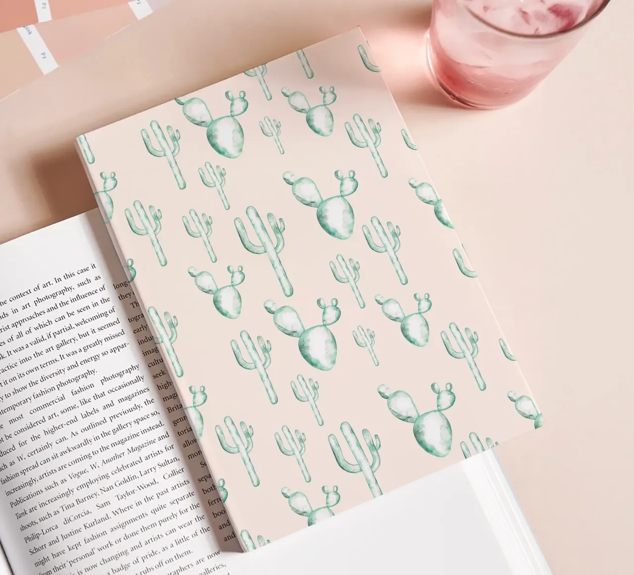 Kaktus Muster notebook by BAINAI