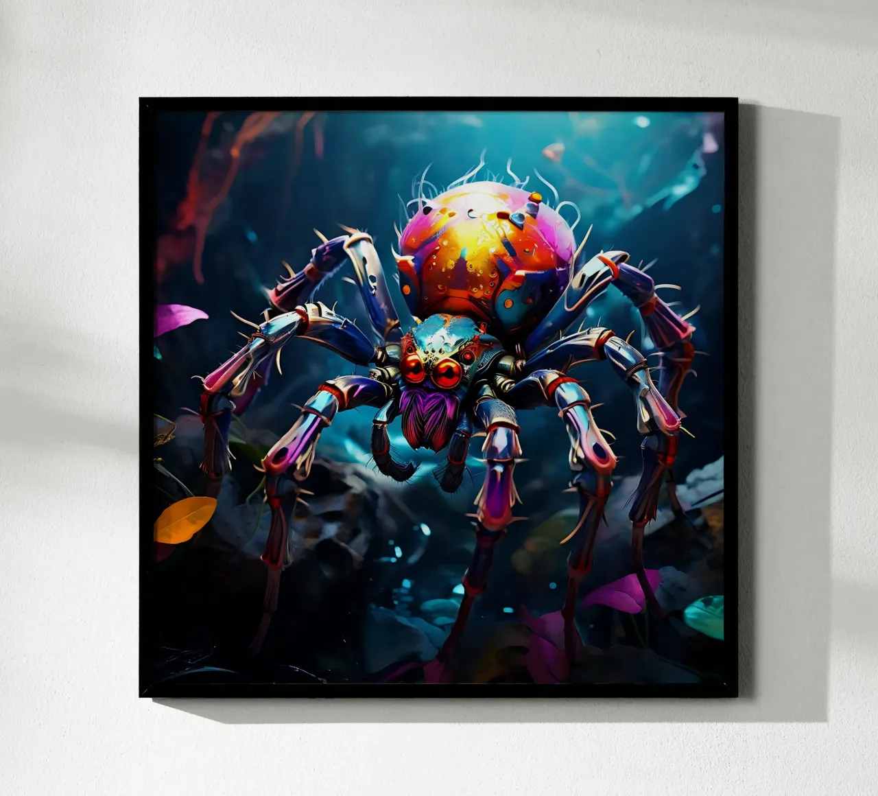 Spider_Style_J_1 poster con telaio in plastica da Tierisch bunt by LK