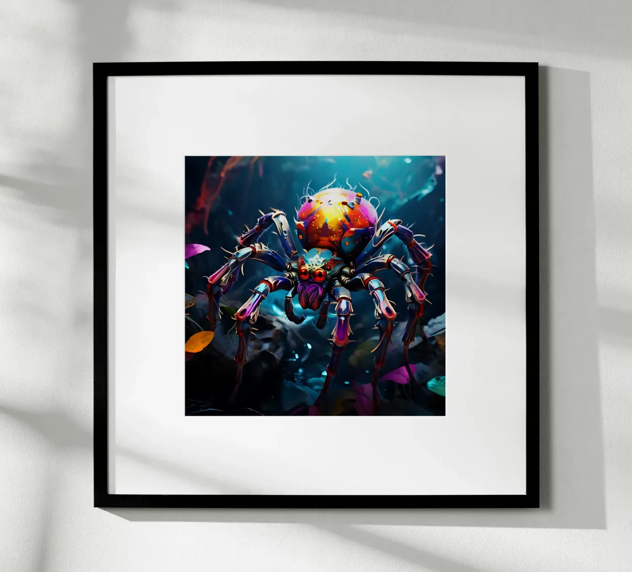 Spider_Style_J_1 poster con telaio in plastica da Tierisch bunt by LK