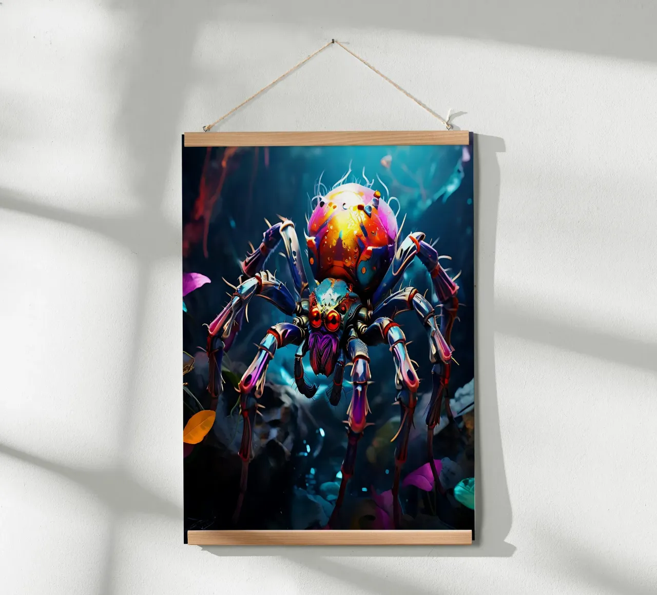 Spider_Style_J_1 poster con telaio in plastica da Tierisch bunt by LK