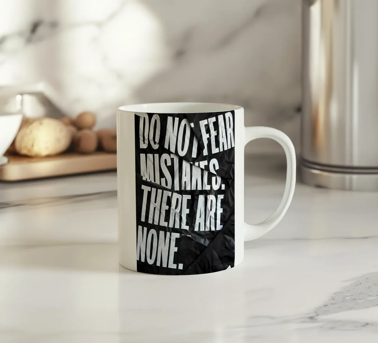 DO NOT FEAR MISTAKES tazza in ceramica da Type & Tape