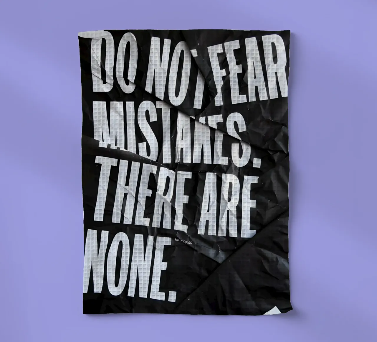 DO NOT FEAR MISTAKES canovaccio da cucina da Type & Tape