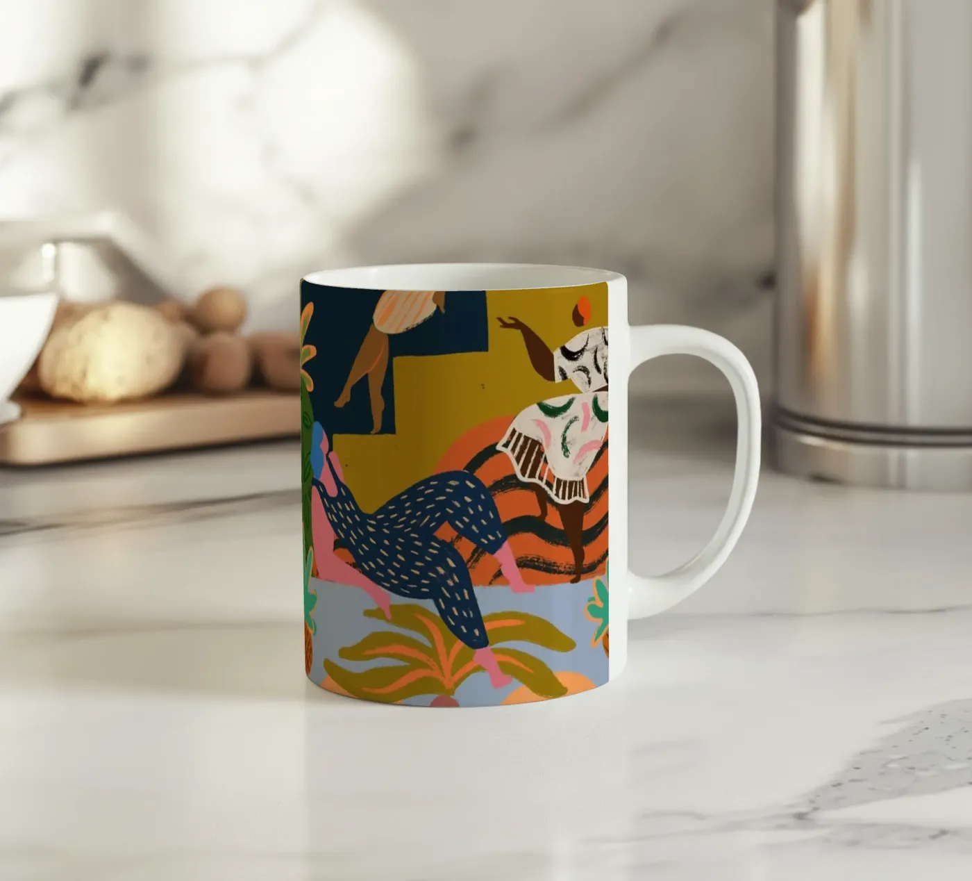 Fiesta ceramic mug by Arty Guava