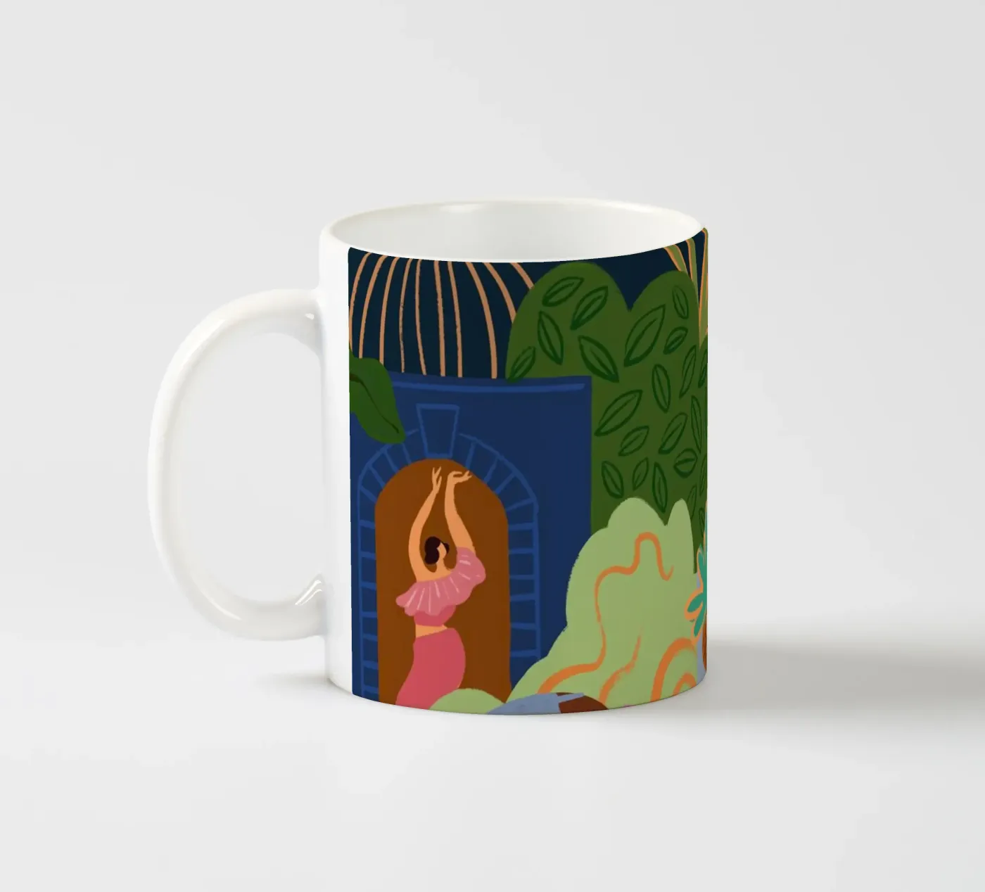 Fiesta ceramic mug by Arty Guava