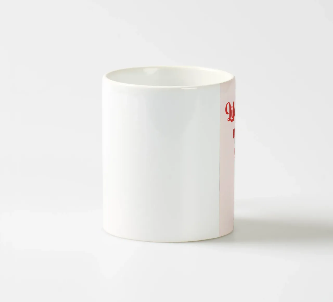 'Life iş short, make it sweet' tazza in ceramica da Type & Tape