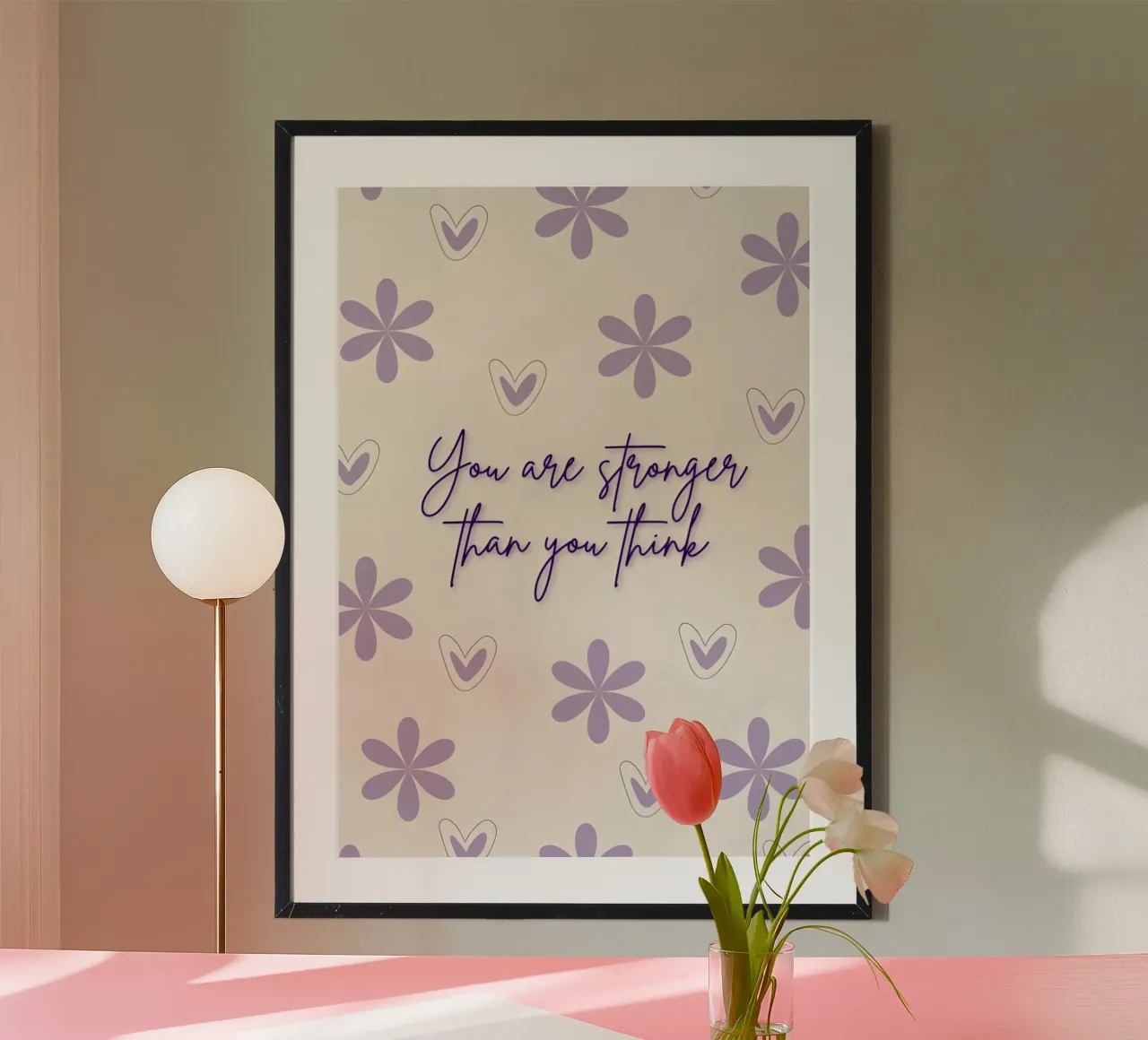 You are stronger poster da Type & Tape