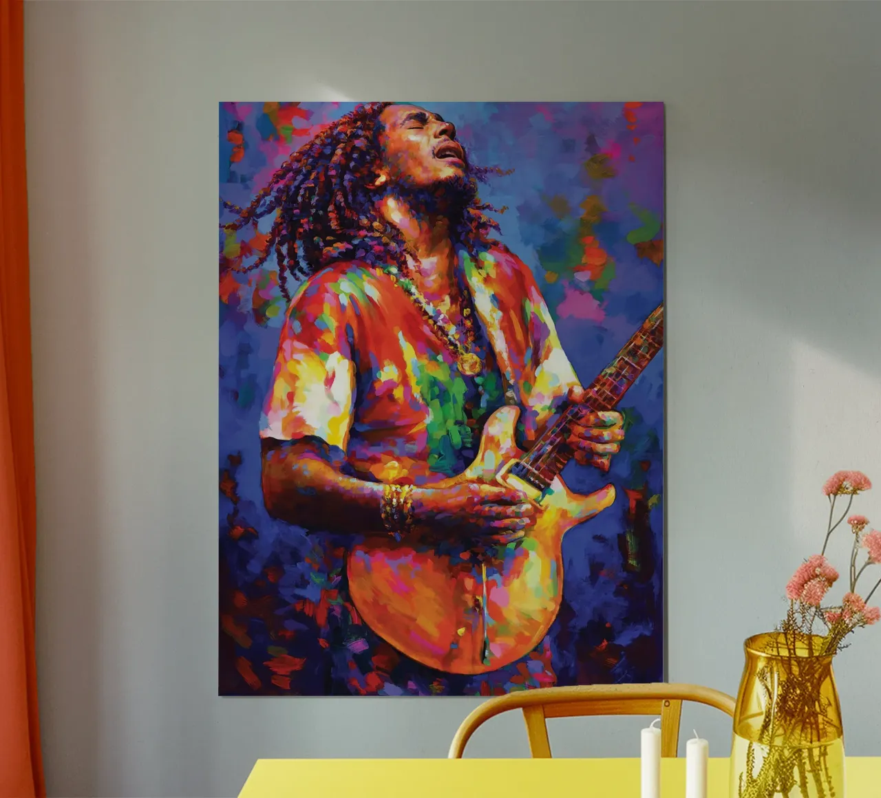 Bob Marley, Colorato poster con telaio in plastica da James