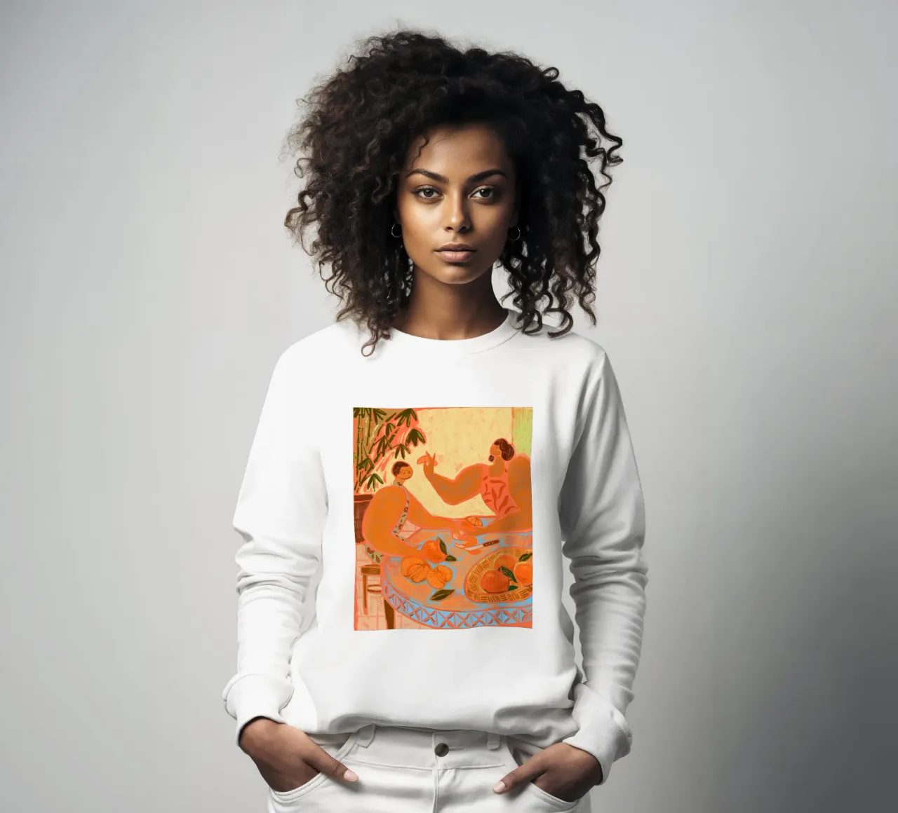 A Slice of Mandarin sweatshirt by Arty Guava