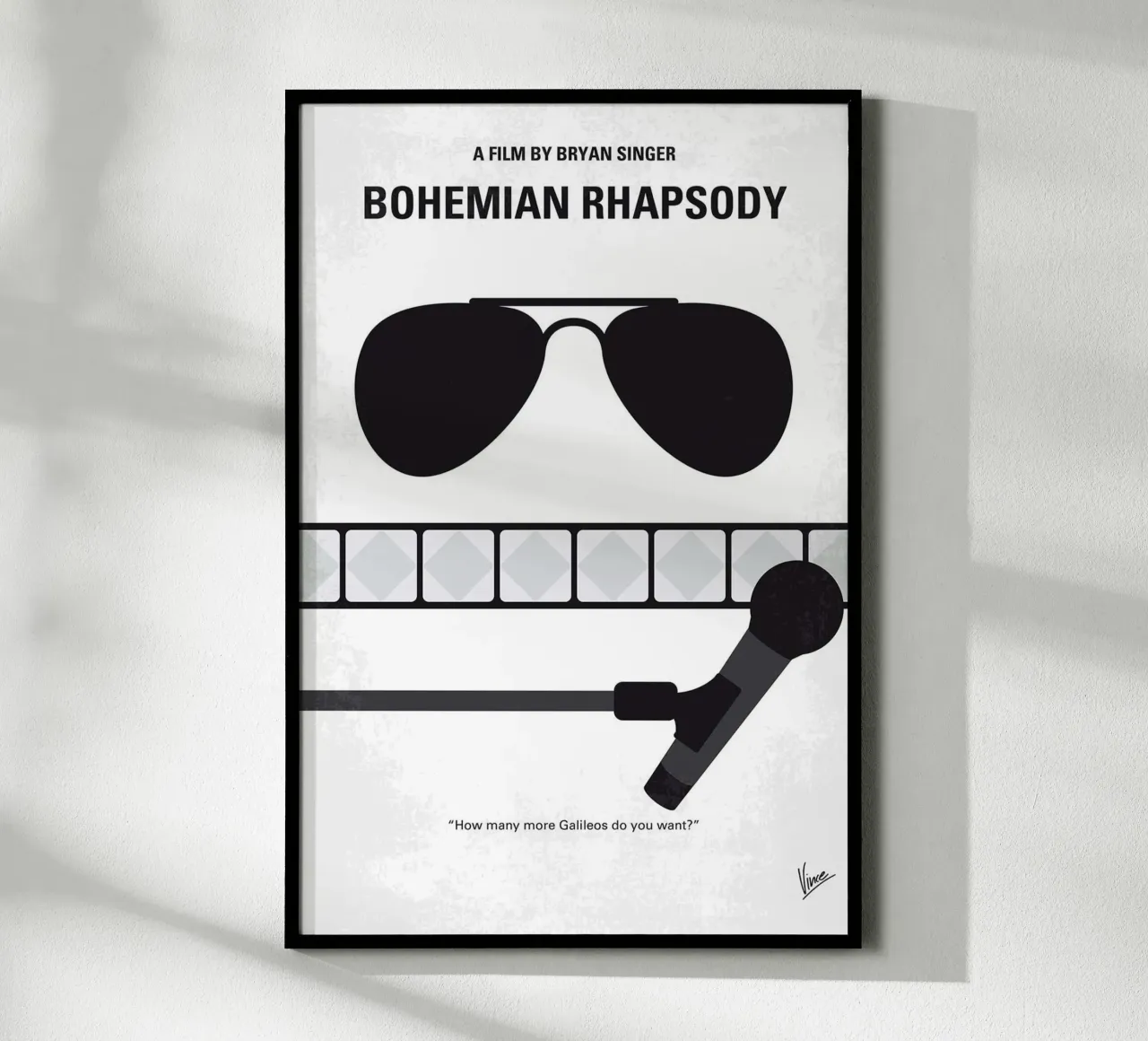 Bohemian Rhapsody ll poster con telaio in legno da James