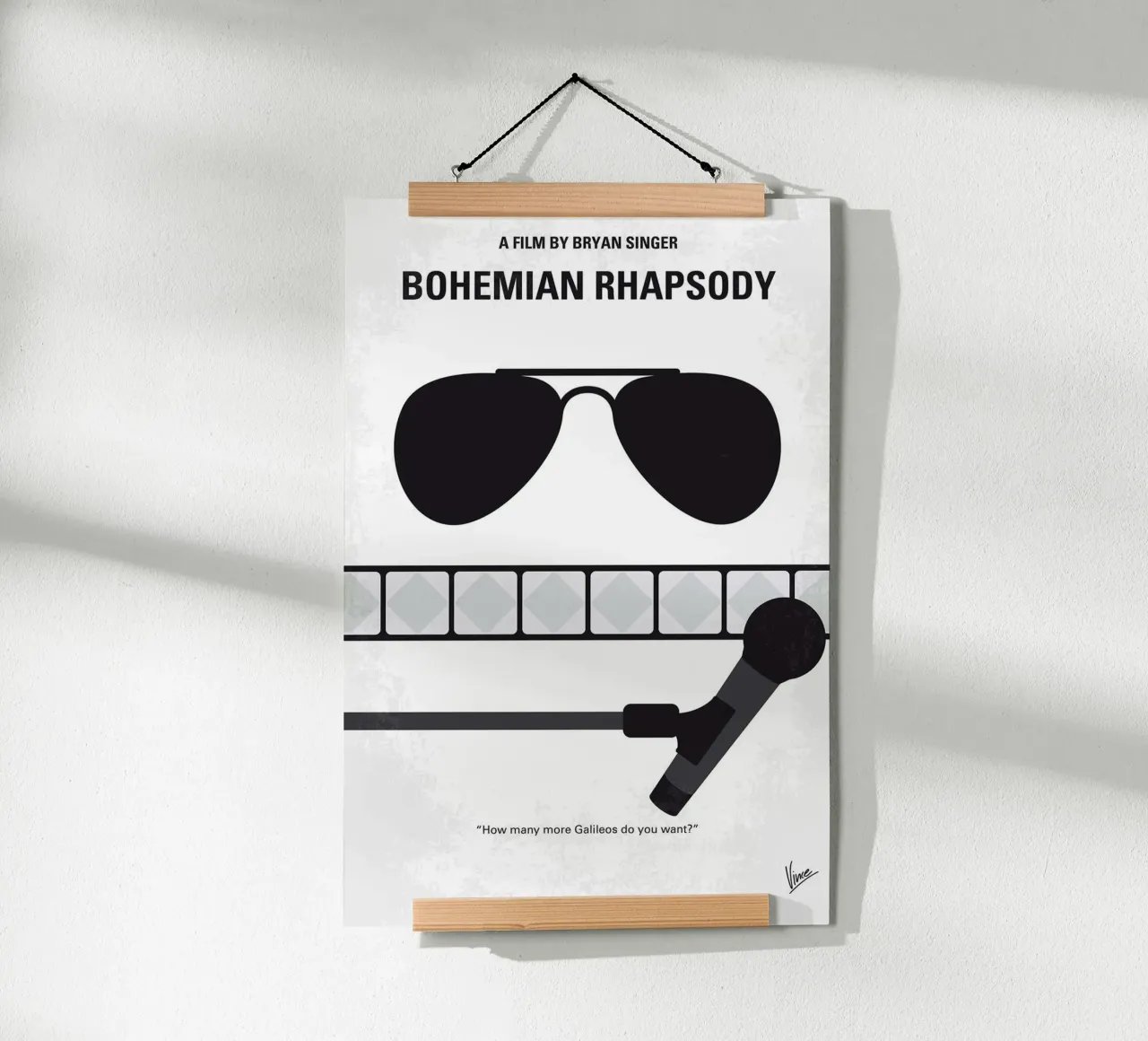 Bohemian Rhapsody ll poster con telaio in legno da James