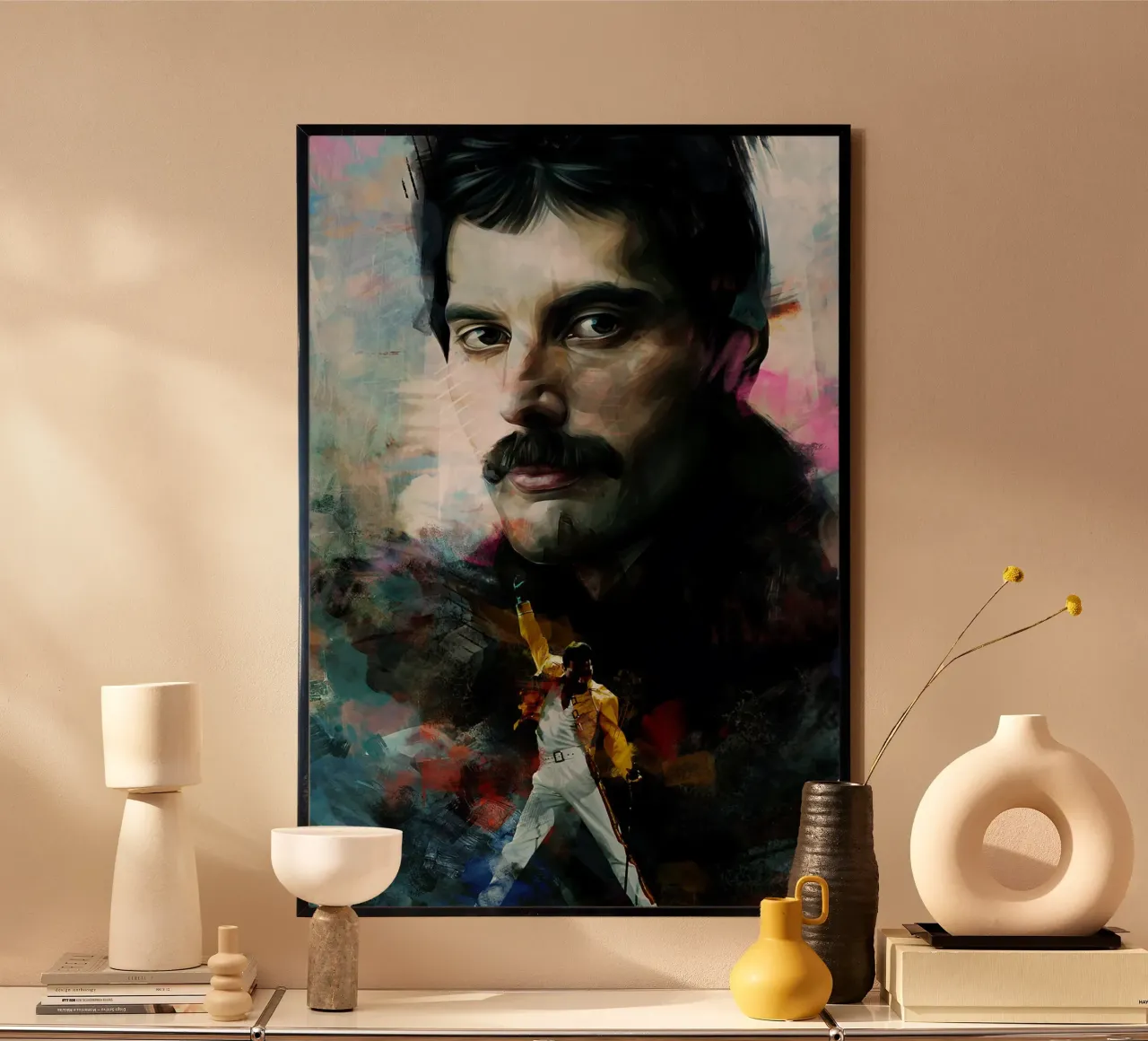 Bohemian Rhapsody poster con telaio in legno da James