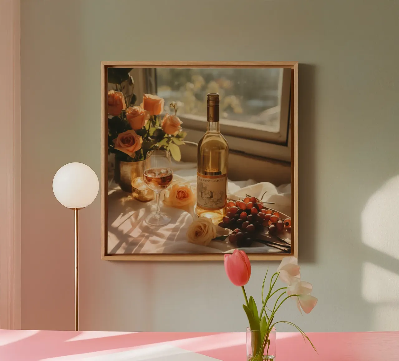 Pomeriggio di chiarezza tela con Cornice a cassetta da StillVibe Home