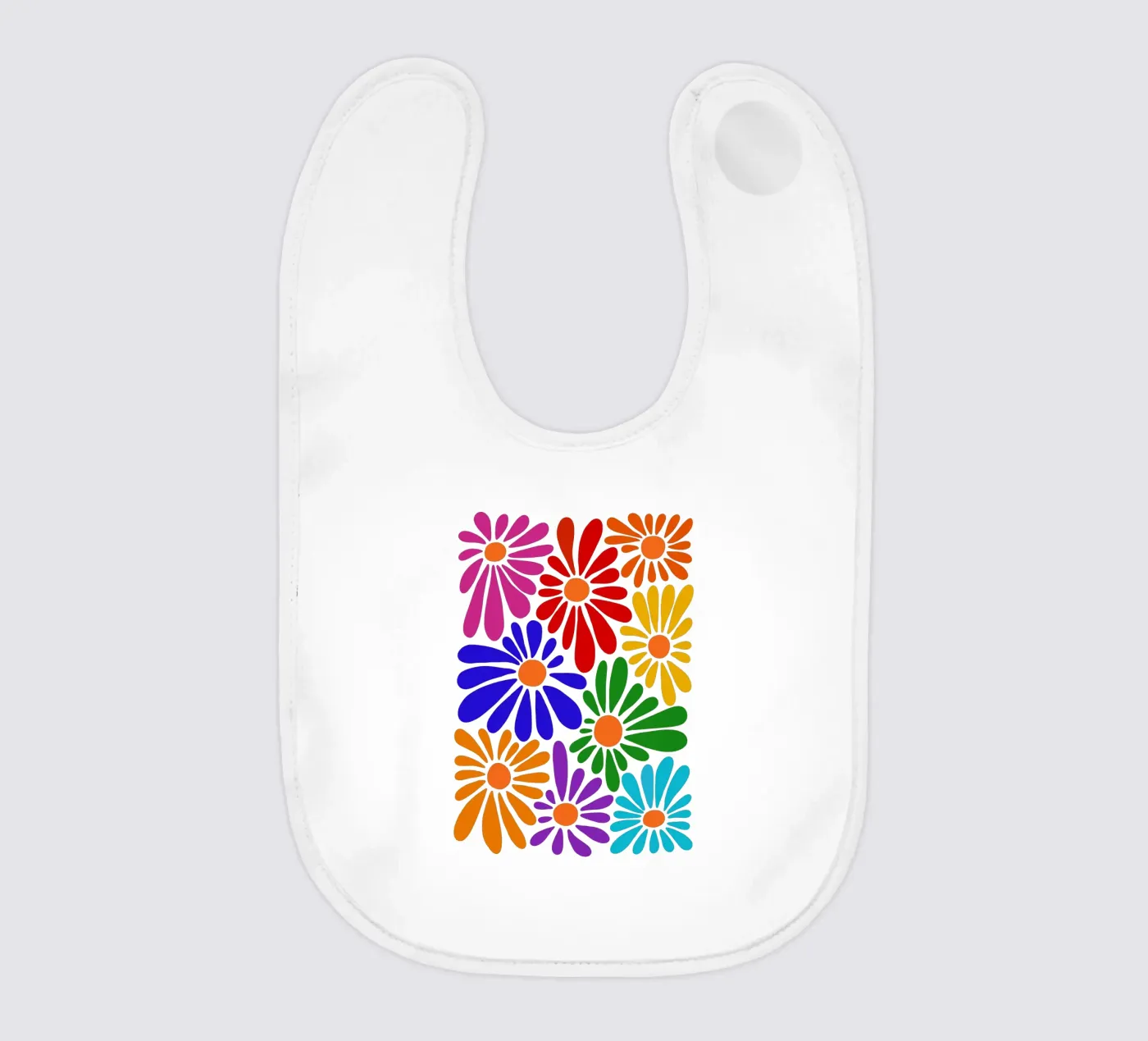 Rainbow flowers bavaglino da TijanaArtStudio88