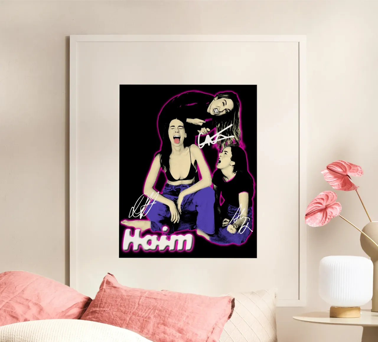 Maglietta Haims Something on Essential poster con telaio in alluminio da igoshartwrks