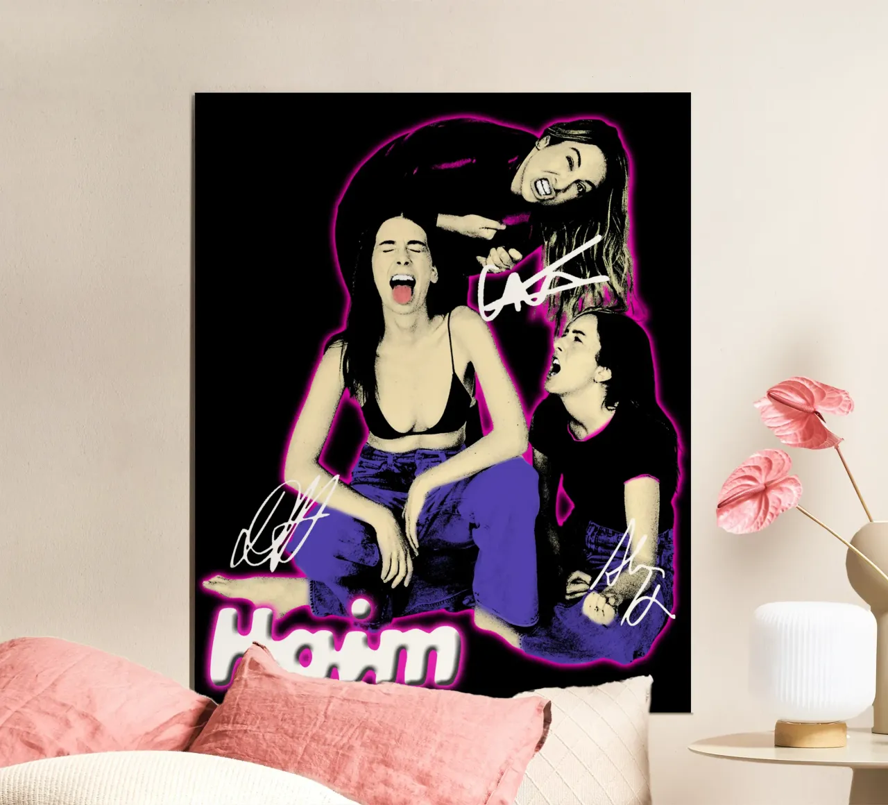 Maglietta Haims Something on Essential poster con telaio in alluminio da igoshartwrks