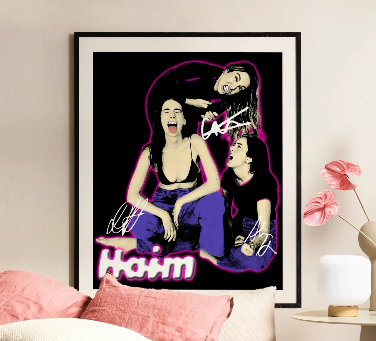 Maglietta Haims Something on Essential poster con telaio in alluminio da igoshartwrks