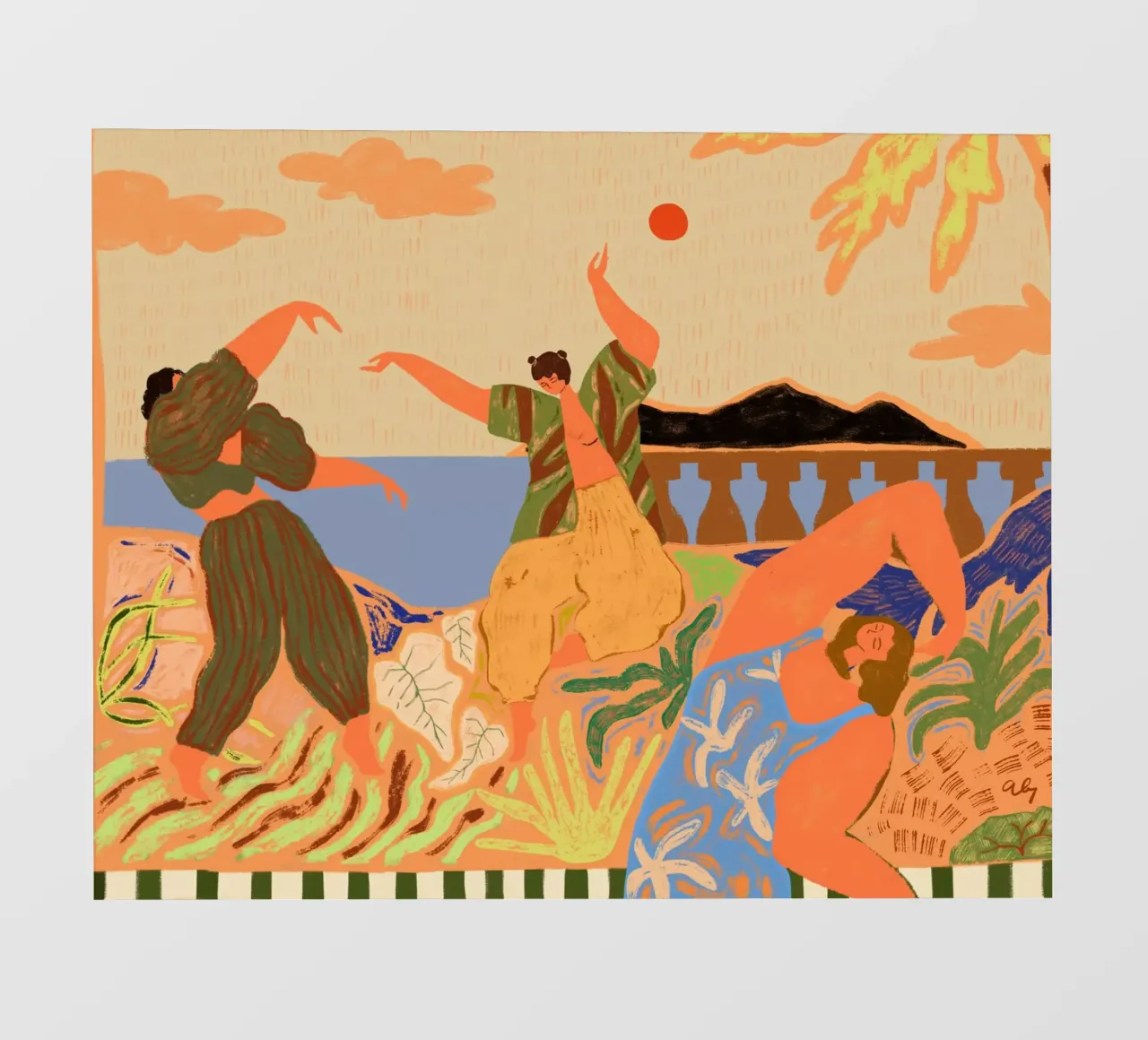 Dancing In Paradise telo in pvc da Arty Guava